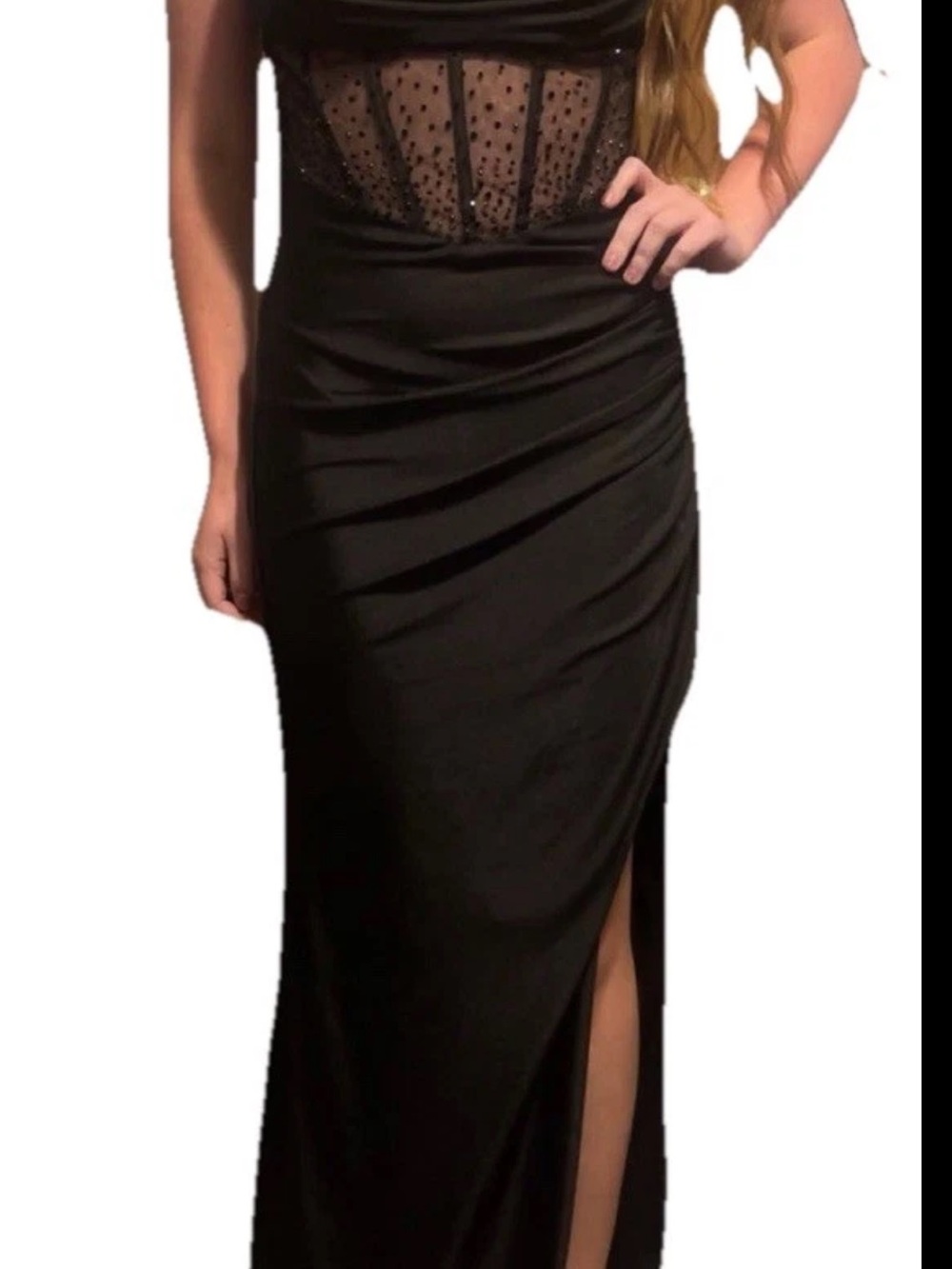 Windsor Black corset prom dress